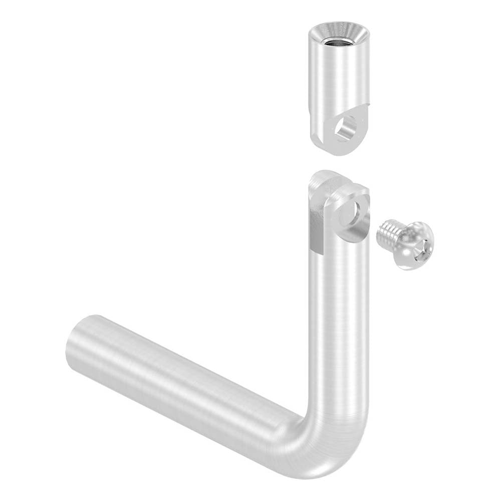 ø 12mm Bügel mit Gelenk, mit M6 x 20mm Innengewinde unten und M6 x 10mm Innengewinde oben