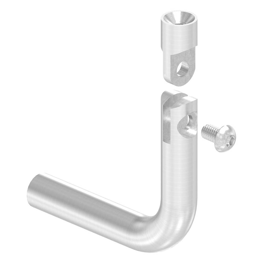 ø 14mm Bügel mit Gelenk, mit M8 x 20mm Innengewinde unten und M6 x 10mm Innengewinde oben