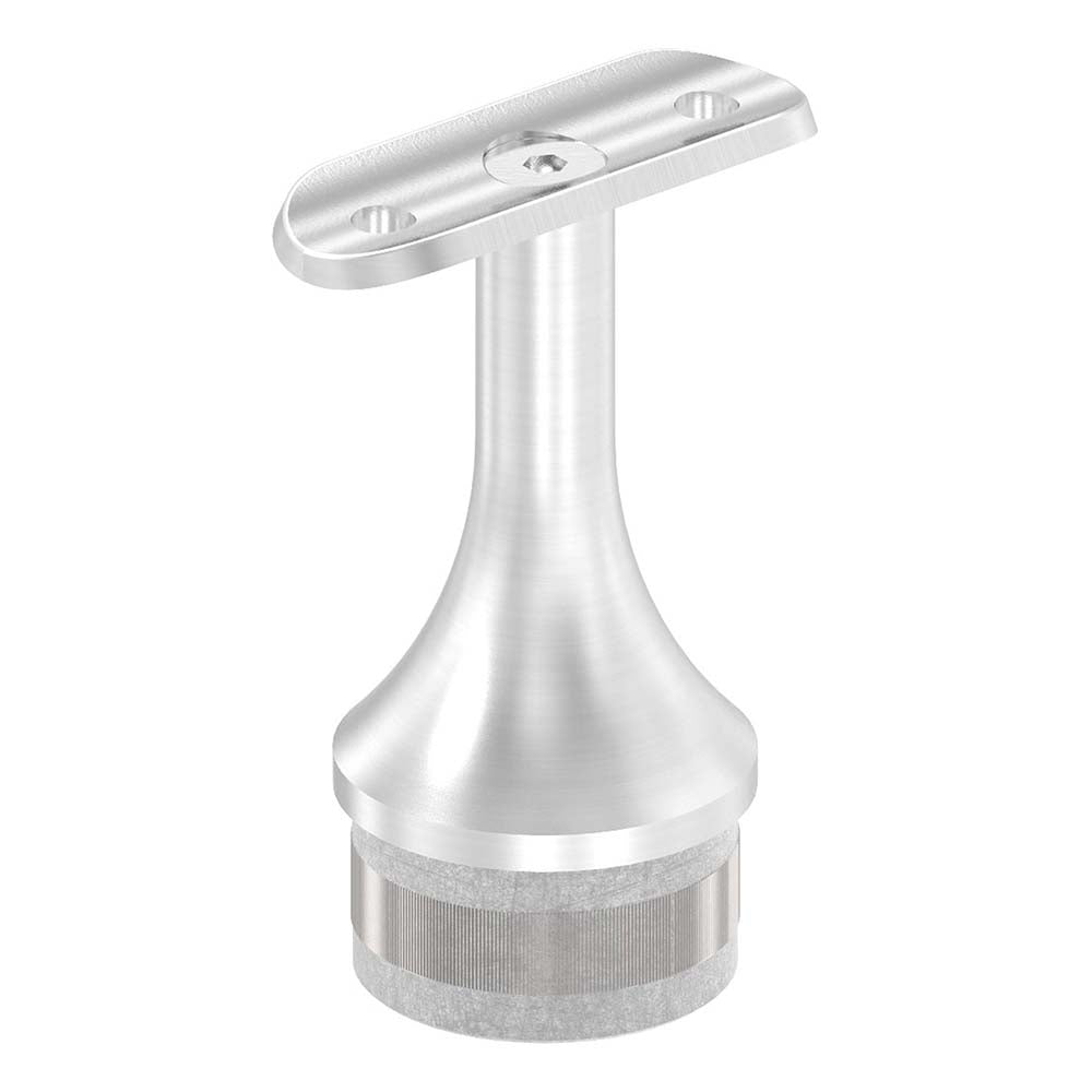 Handlaufstütze zum Einschlagen für ø 42,4 x 2,0mm Pfosten, mit Halteplatte für Handlauf ø 42,4mm