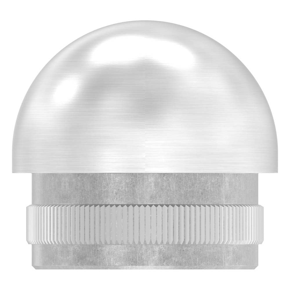 Endkappe halbrund, hohl, für Rohr ø 33,7 x 2,0mm, zum Einschlagen