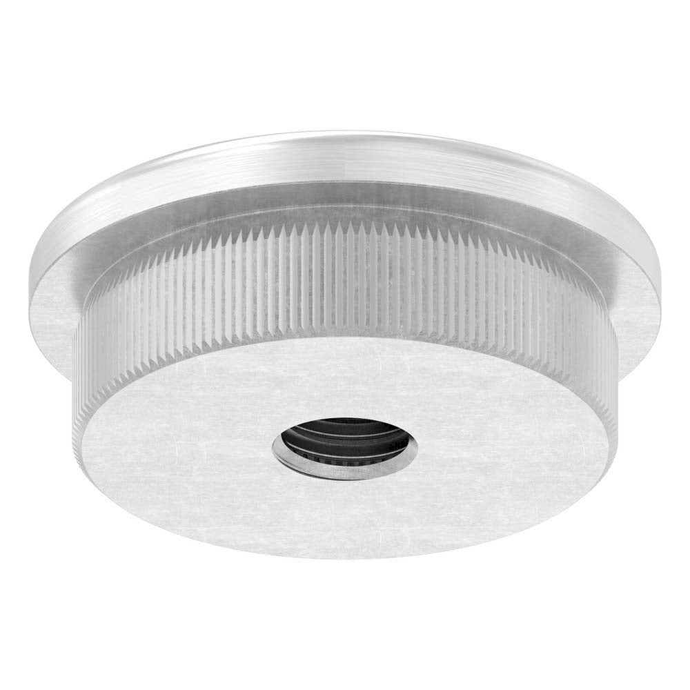 Endkappe leicht gewölbt mit M8 Innengewinde, massiv, für Rohr ø 33,7 x 2,6mm, zum Einschlagen