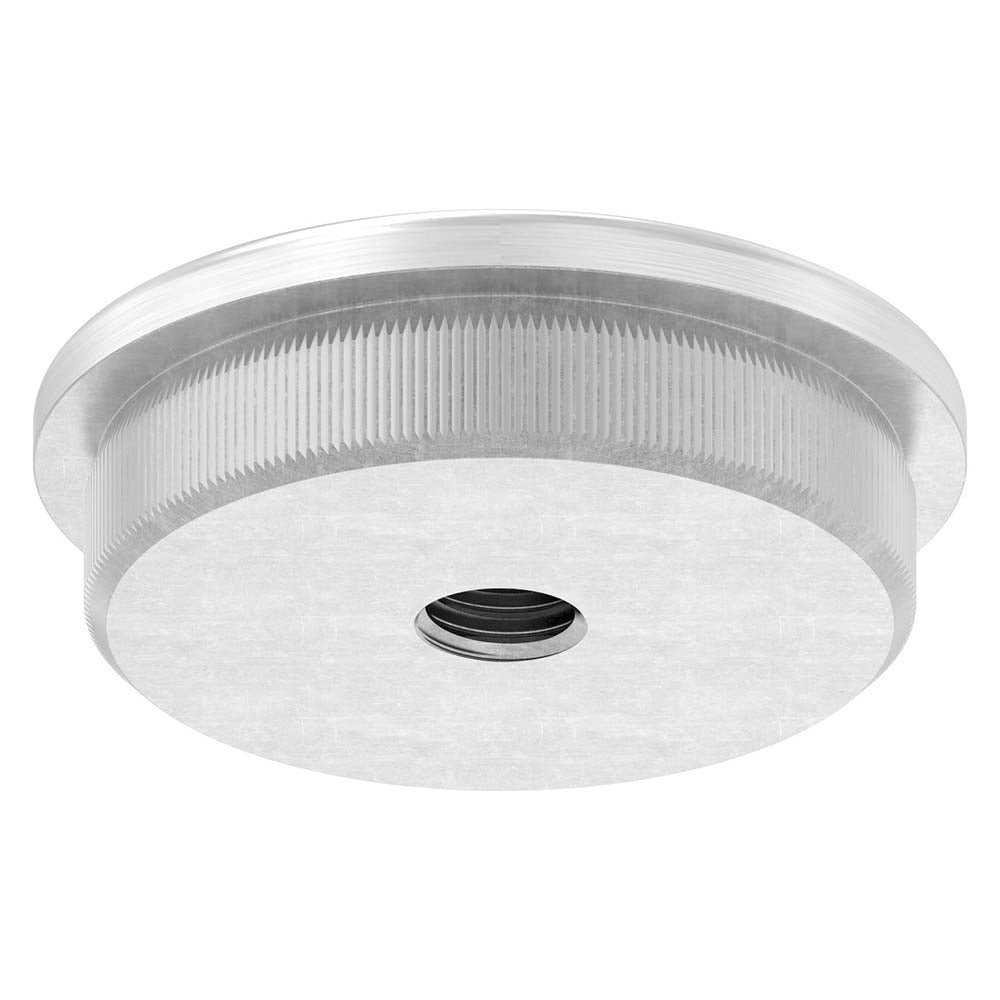 Endkappe leicht gewölbt mit M8 Innengewinde, massiv, für Rohr ø 42,4 x 2,5mm, zum Einschlagen