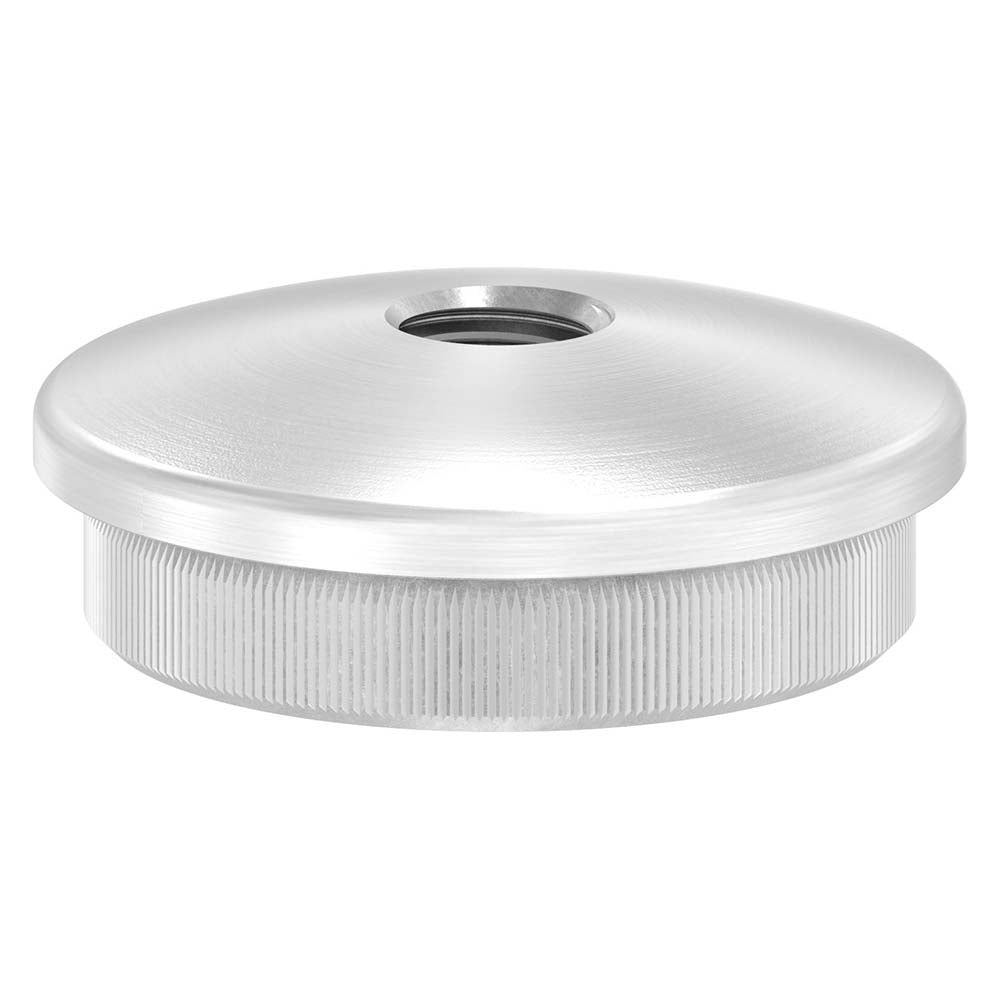 Endkappe leicht gewölbt mit M10 Innengewinde, massiv, für Rohr ø 42,4 x 2,5mm, zum Einschlagen