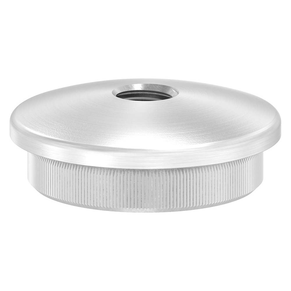 Endkappe leicht gewölbt mit M10 Innengewinde, massiv, für Rohr ø 42,4 x 3,0mm, zum Einschlagen