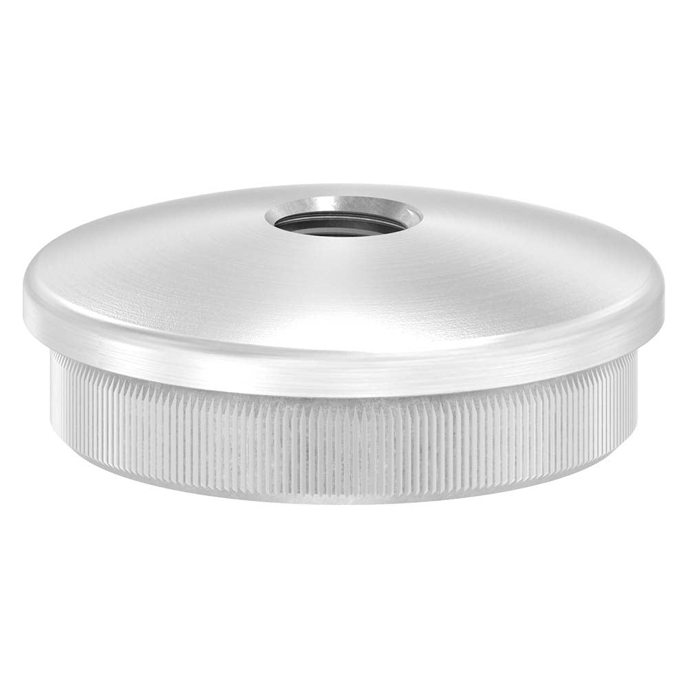 Endkappe leicht gewölbt mit M10 Innengewinde, massiv, für Rohr ø 42,4 x 2,0mm, zum Einschlagen