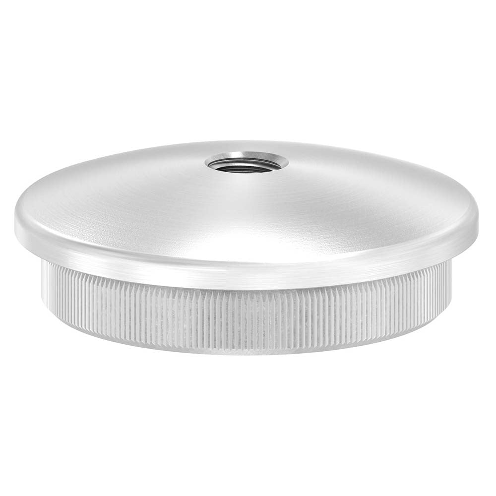 Endkappe leicht gewölbt mit M8 Innengewinde, massiv, für Rohr ø 48,3 x 3,0mm, zum Einschlagen