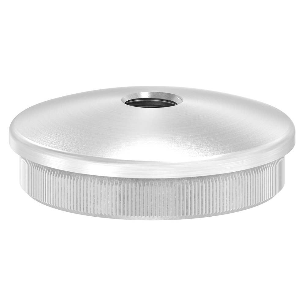 Endkappe leicht gewölbt mit M10 Innengewinde, massiv, für Rohr ø 48,3 x 2,0mm, zum Einschlagen