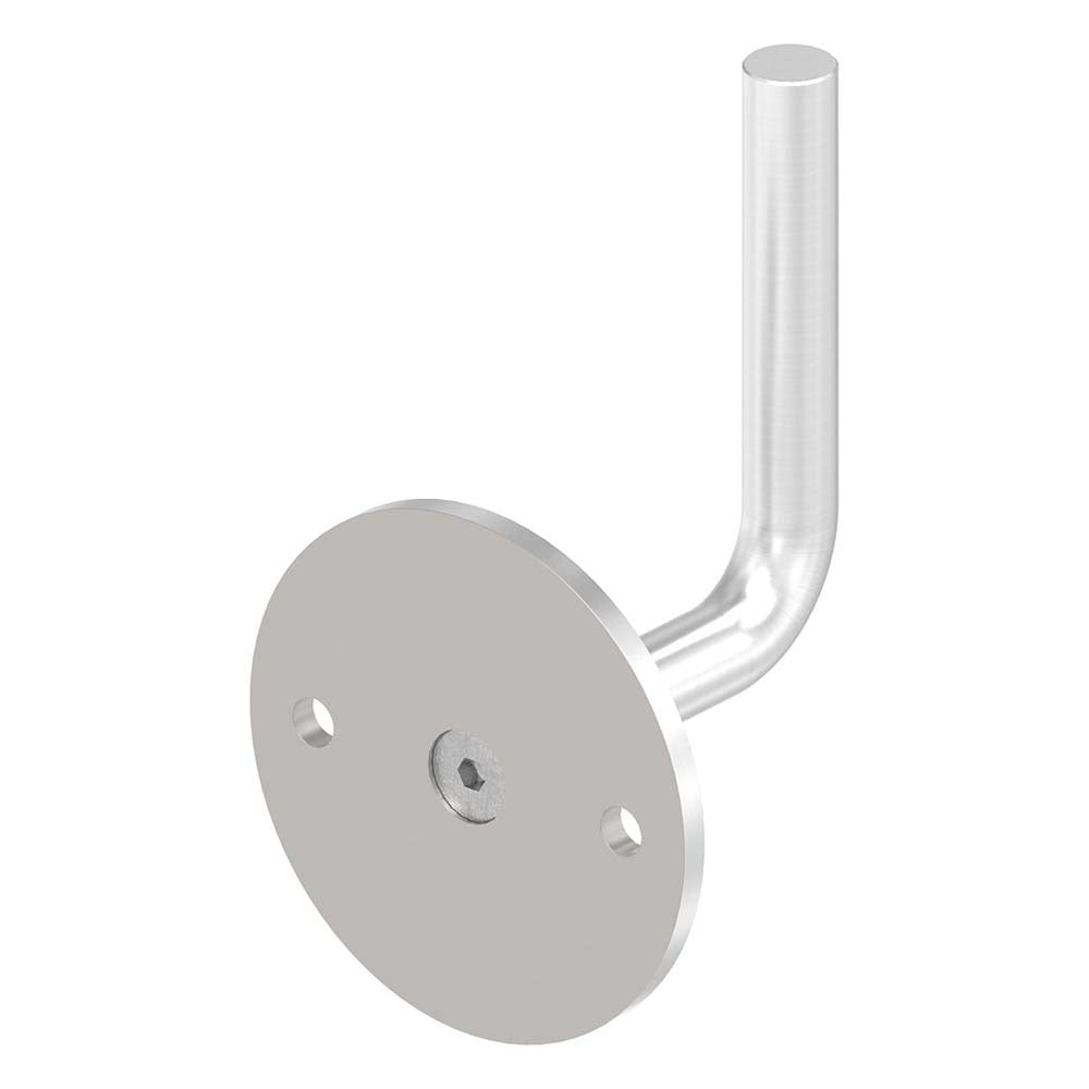 Handlaufhalter zur Wandbefestigung mit verschraubter Ronde 70 x 4mm, Wandabstand 62mm, zum Anschweißen