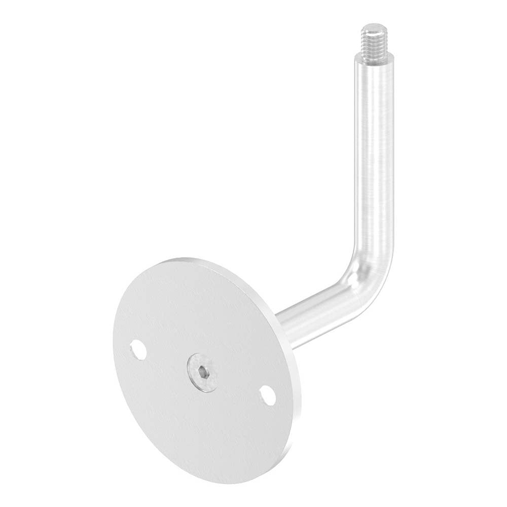 Handlaufhalter zur Wandbefestigung, mit verschraubter Ronde 70 x 4mm, mit Außengewinde M8