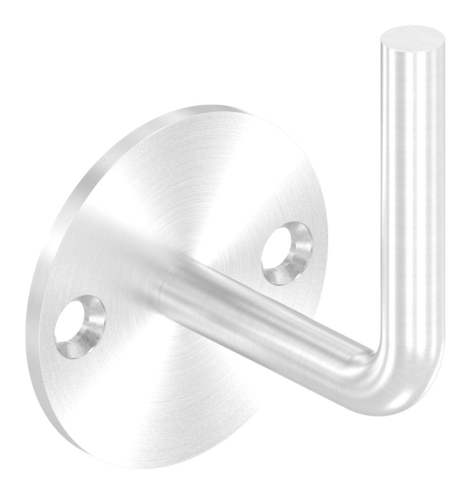 Handlaufhalter zur Wandbefestigung mit verschweißter Ronde 70 x 4mm, Bohrungen gesenkt, zum Anschweißen, Wandabstand 70mm