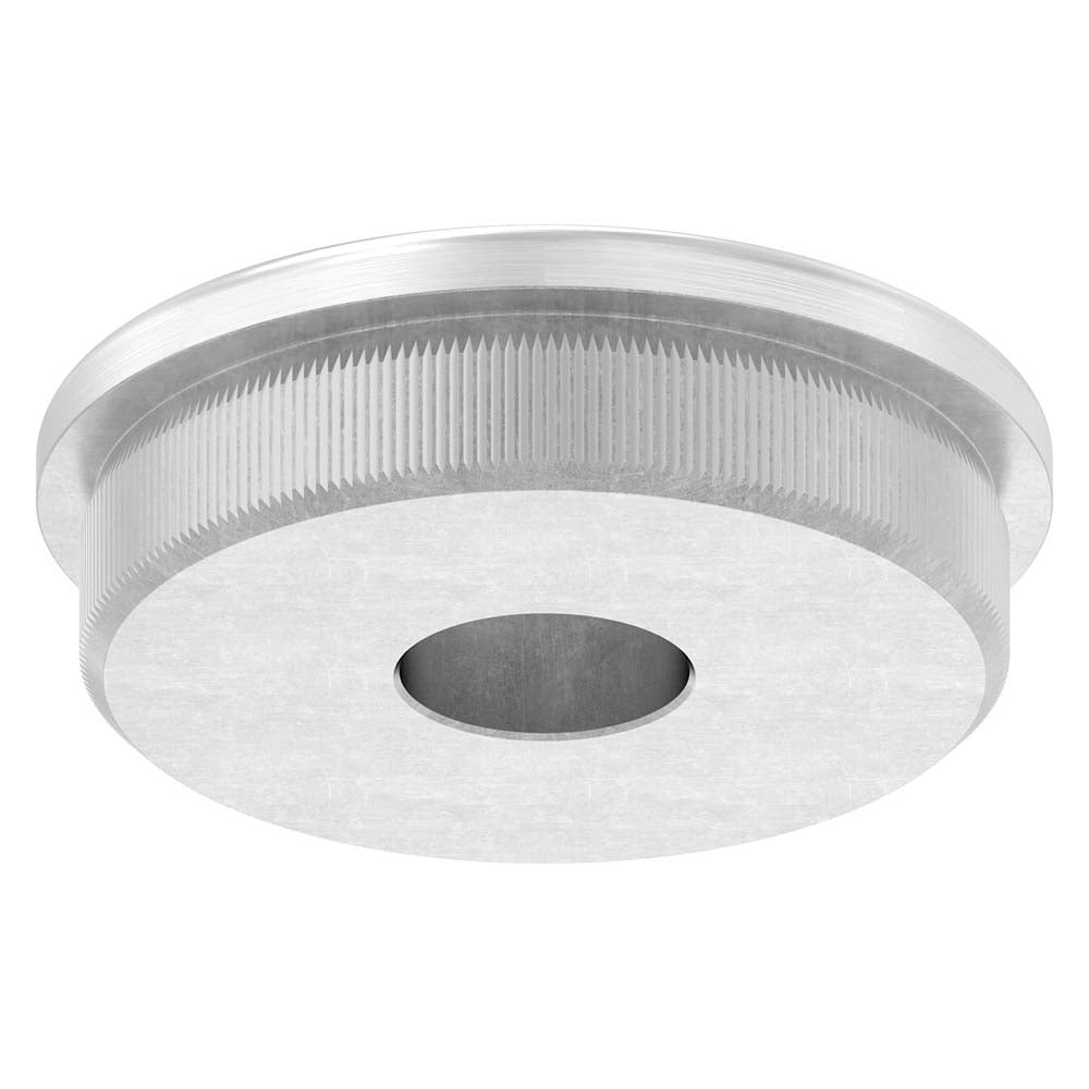 Endkappe leicht gewölbt mit ø 12,1mm Bohrung, massiv, für Rohr ø 42,4 x 2,0mm, zum Einschlagen