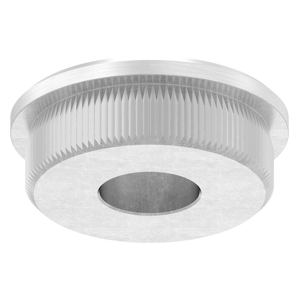 Endkappe flach mit ø 12,1mm Bohrung, massiv, für Rohr ø 33,7 x 2,0mm, zum Einschlagen