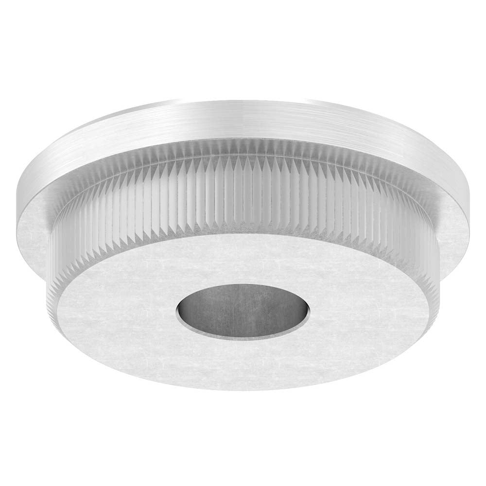 Endkappe flach mit ø 12,1mm Bohrung, massiv, für Rohr ø 42,4 x 3,0mm, zum Einschlagen