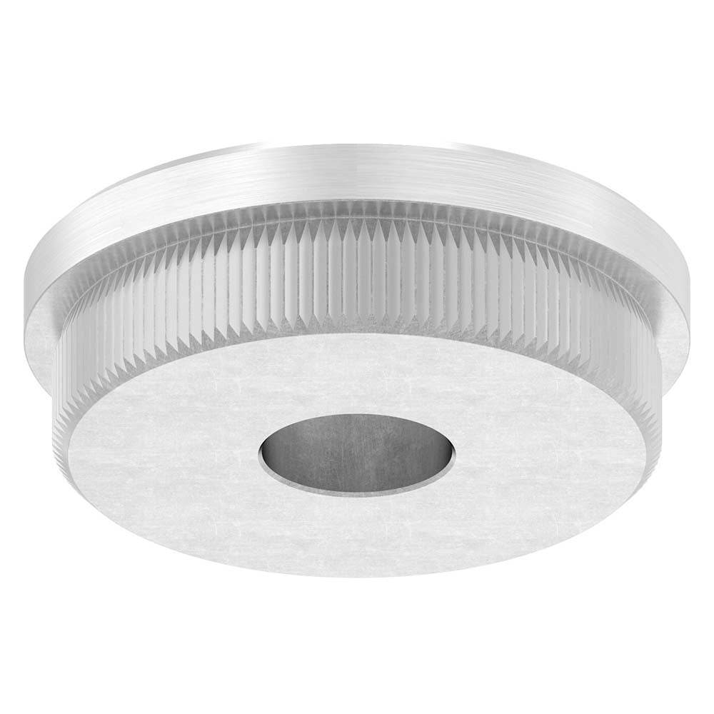 Endkappe flach mit ø 12,1mm Bohrung, massiv, für Rohr ø 42,4 x 2,0mm, zum Einschlagen