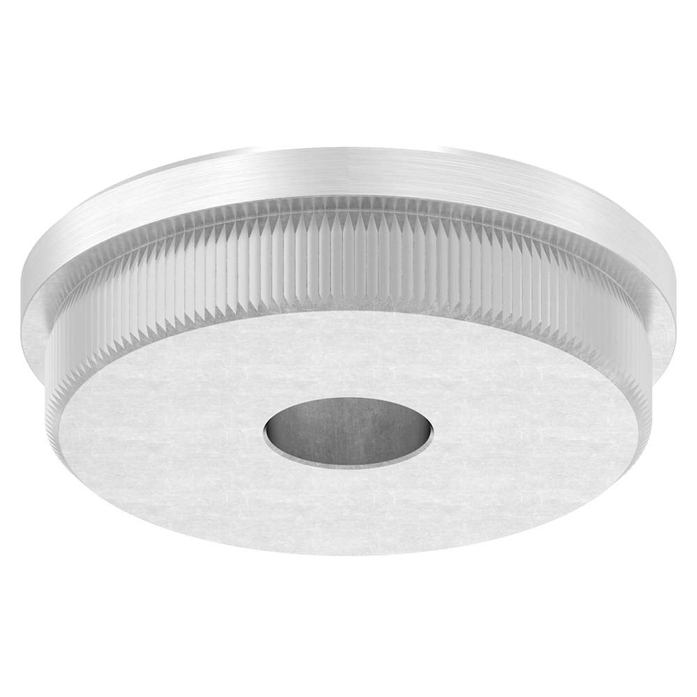 Endkappe flach mit ø 12,1mm Bohrung, massiv, für Rohr ø 48,3 x 2,0mm, zum Einschlagen