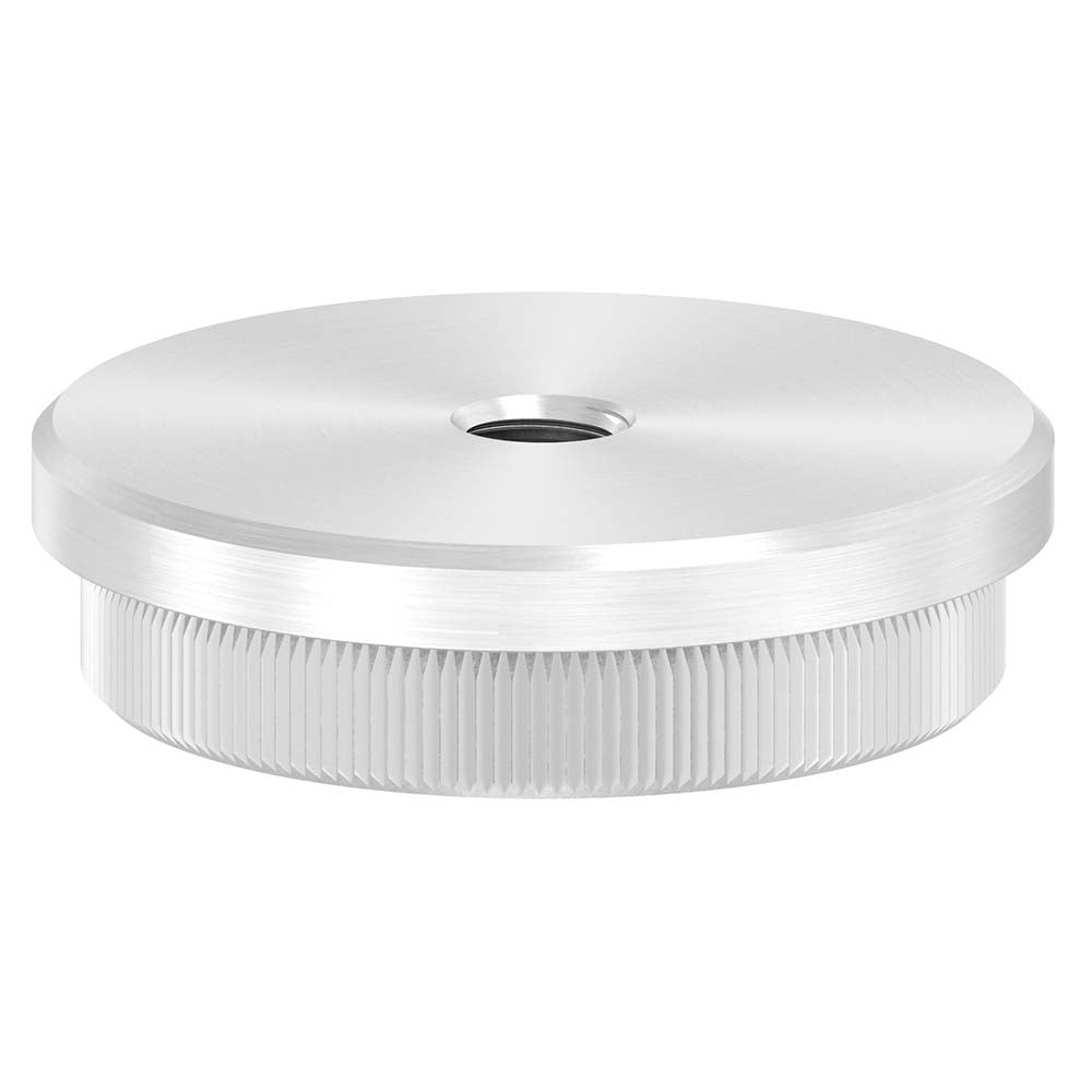 Endkappe flach mit M8 Innengewinde, massiv, für Rohr ø 48,3 x 2,5mm, zum Einschlagen