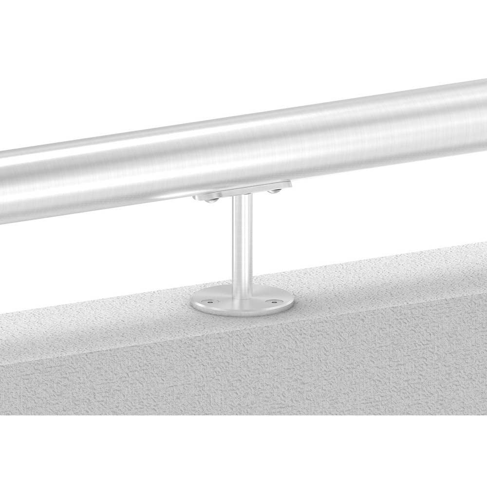 Handlaufstütze gerade mit 60 x 5mm Ronde, für ø 42,4mm Rohr