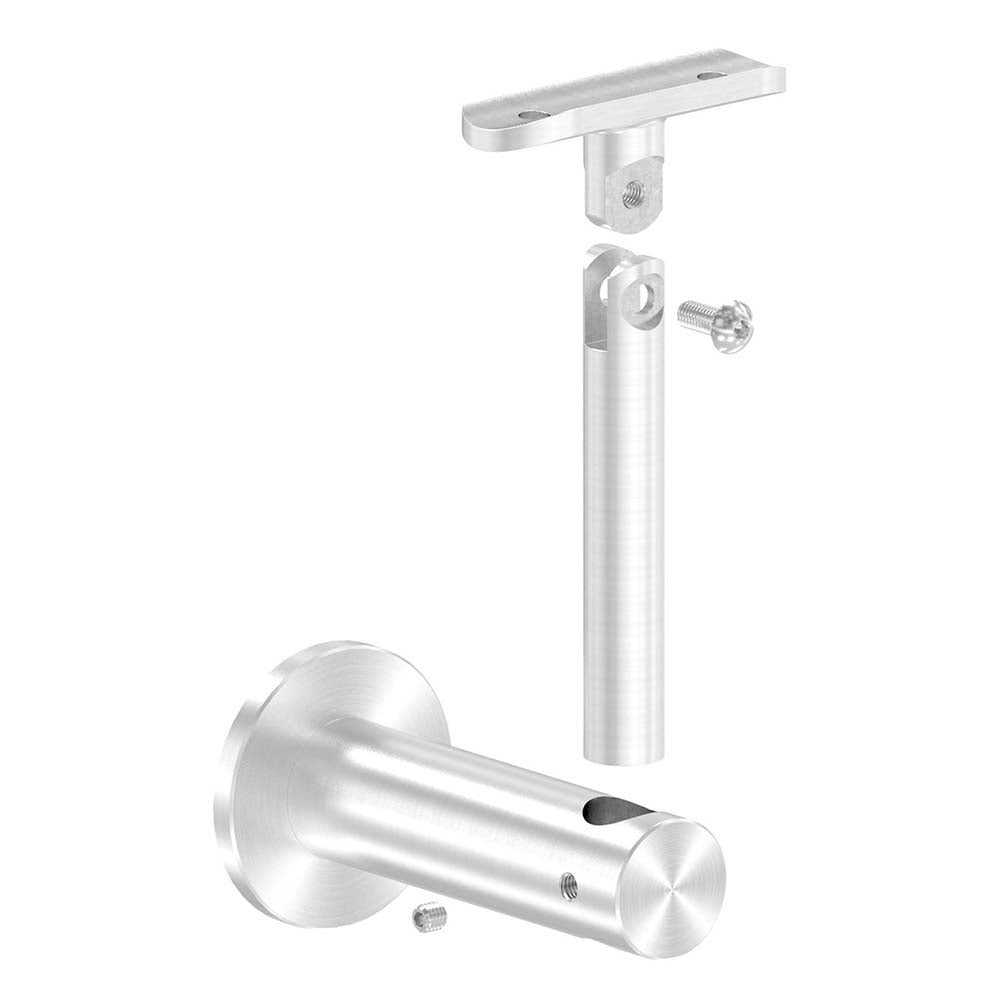 Handlaufhalter flexibel zur Wandbefestigung, mit ø 25mm Bügel und ø 14mm Stift, für ø 42,4 mm Rohr, mit M8 Innengewinde