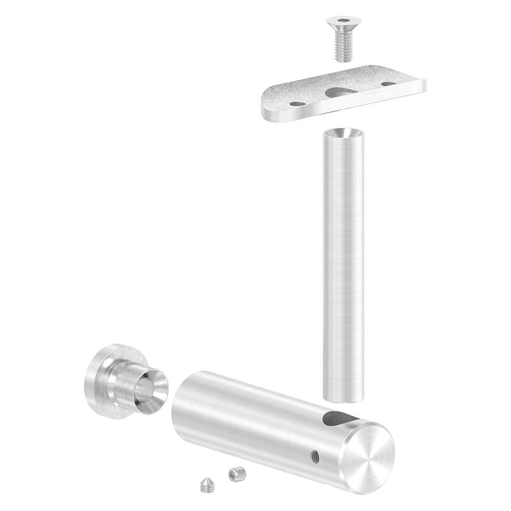 Handlaufhalter zur Pfostenbefestigung, für Vierkant-Pfosten an ø 42,4mm Rohr