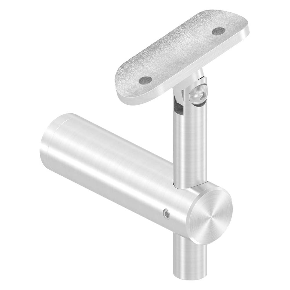 Handlaufhalter flexibel zur Pfostenbefestigung, für Vierkant-Pfosten an ø 42,4mm Rohr