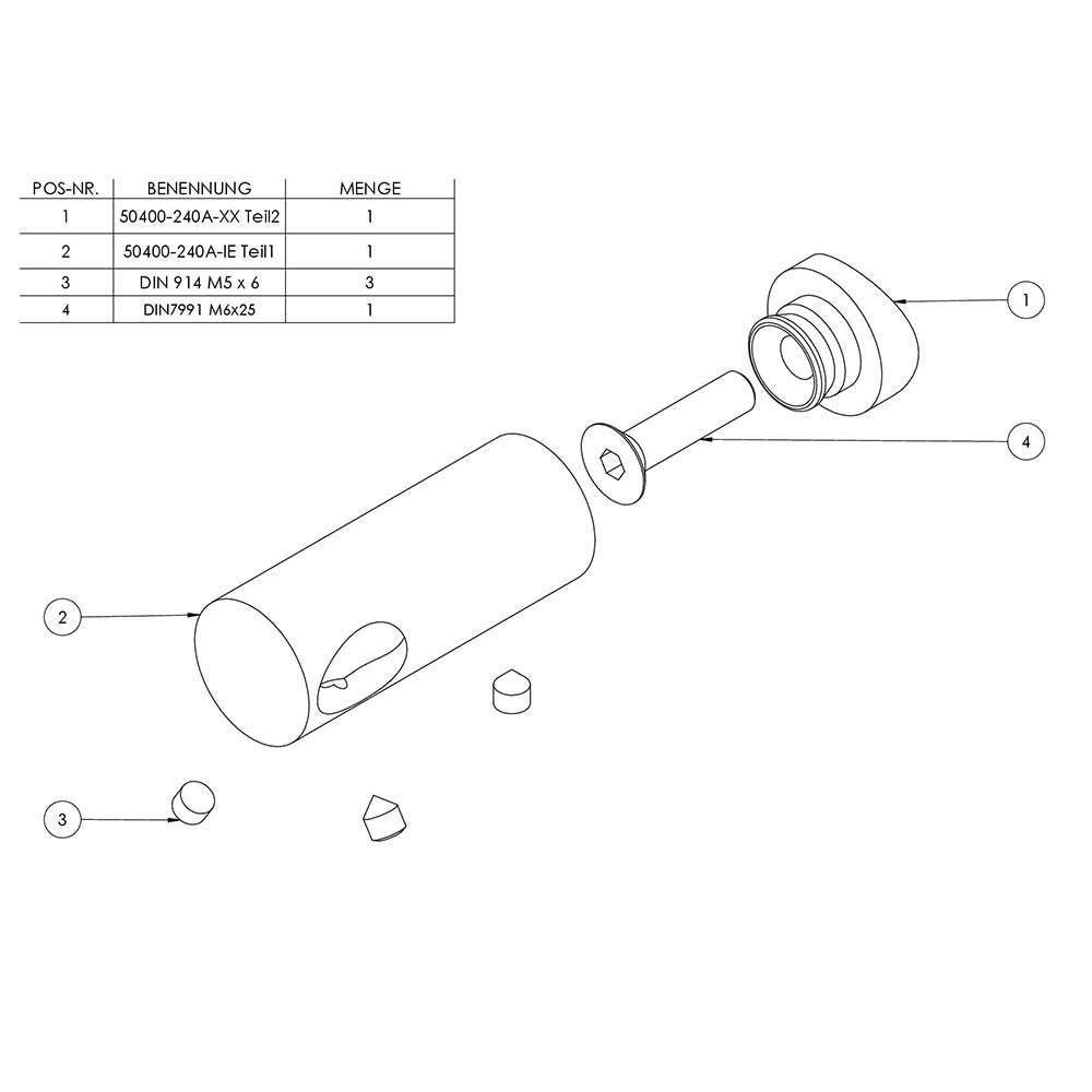 Querstabhalter 90° Innennecke, Anschluss für ø 42,4mm Rohr, für Stab ø 12mm, aus V2A