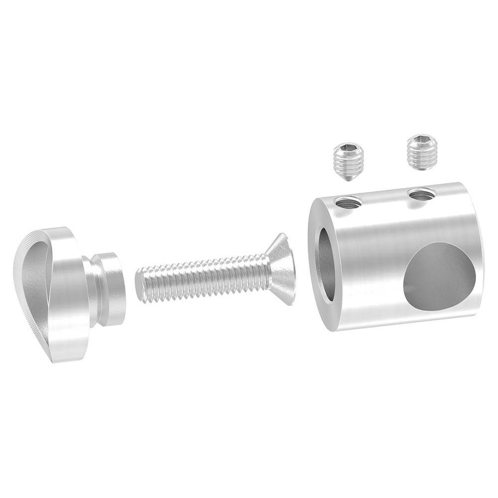 Querstabendhalter Anschluss für ø 42,4mm Rohr, Ausführung Rechts, für Stab ø 12 mm