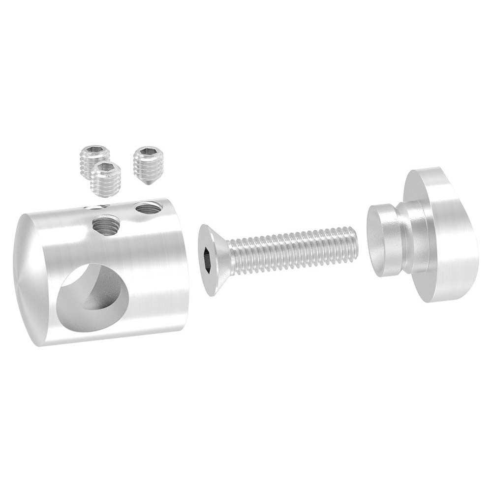 Querstabhalter zum Stoßen, Anschluss für ø 42,4mm Rohr, für Stab ø 12 mm