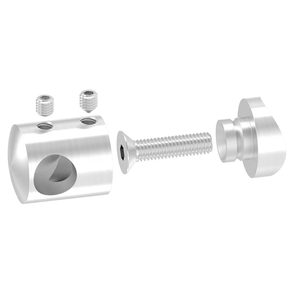 Querstabendhalter Anschluss für ø 33,7mm Rohr, Ausführung Links, für Stab ø 12 mm