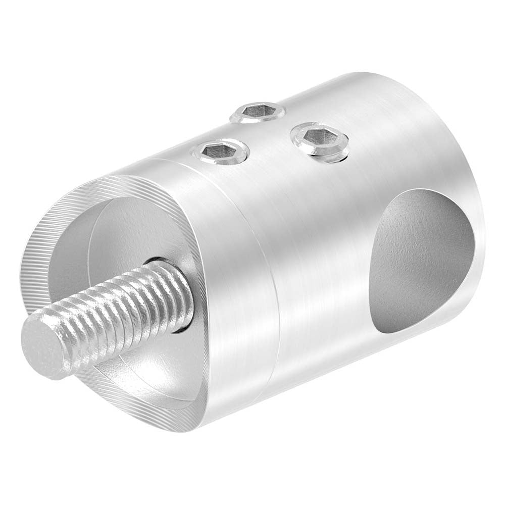 Querstabhalter zum Stoßen, Anschluss für ø 33,7mm Rohr, für Stab ø 12 mm