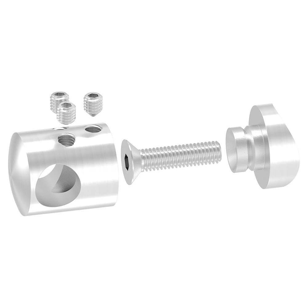 Querstabhalter zum Stoßen, Anschluss für ø 33,7mm Rohr, für Stab ø 12 mm