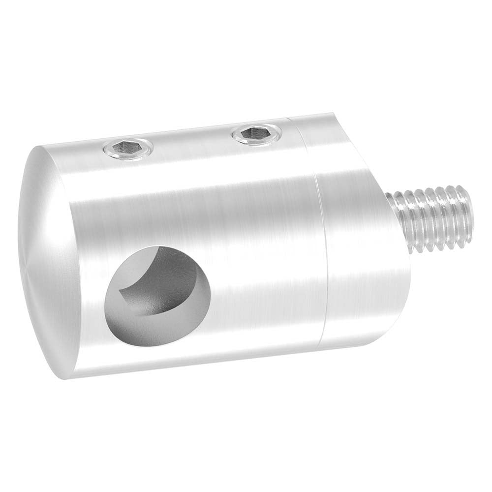 Querstabhalter Anschluss für ø 33,7mm Rohr, für Stab ø 10 mm, aus V2A