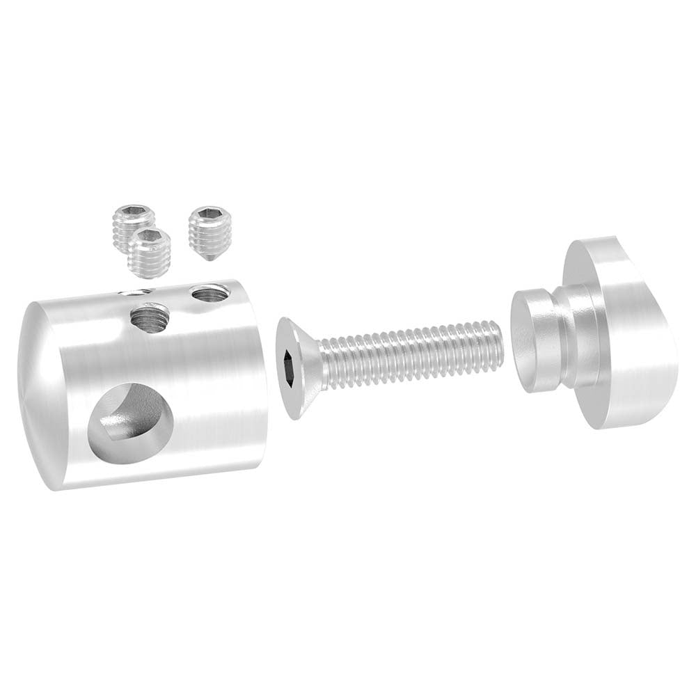 Querstabhalter zum Stoßen, Anschluss für ø 33,7mm Rohr, für Stab ø 10 mm