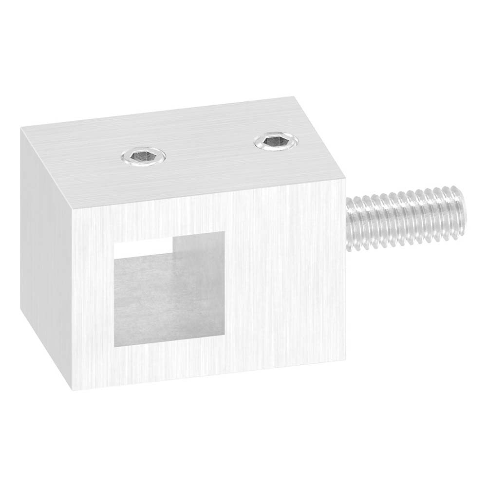 Querstabhalter Anschluss flach, für Vierkant-Stab 12x12 mm