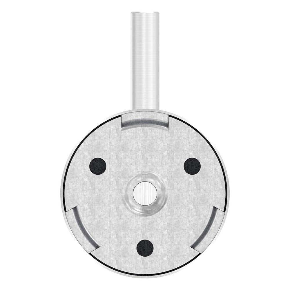 Handlaufhalter zur Wandbefestigung mit verschweißter Ronde, 70 x 12mm Rosette und 9mm Borhungen, zum Anschweißen