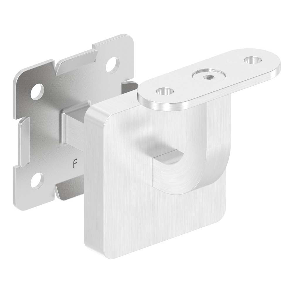 Handlaufhalter zur Wandbefestigung inkl. Cliprosette 60 x 60 x 11,5mm, für Vierkantrohr