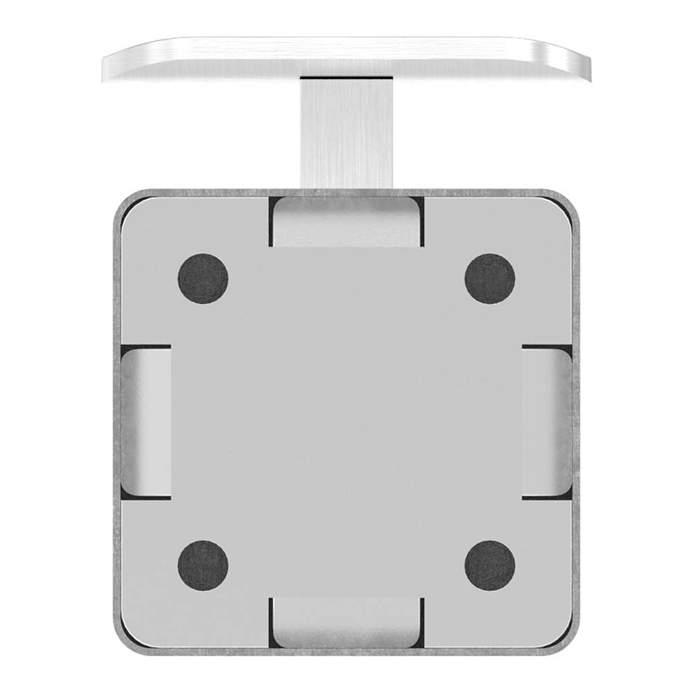 Handlaufhalter zur Wandbefestigung inkl. Cliprosette 60 x 60 x 11,5mm, für Rohr ø 42,4mm