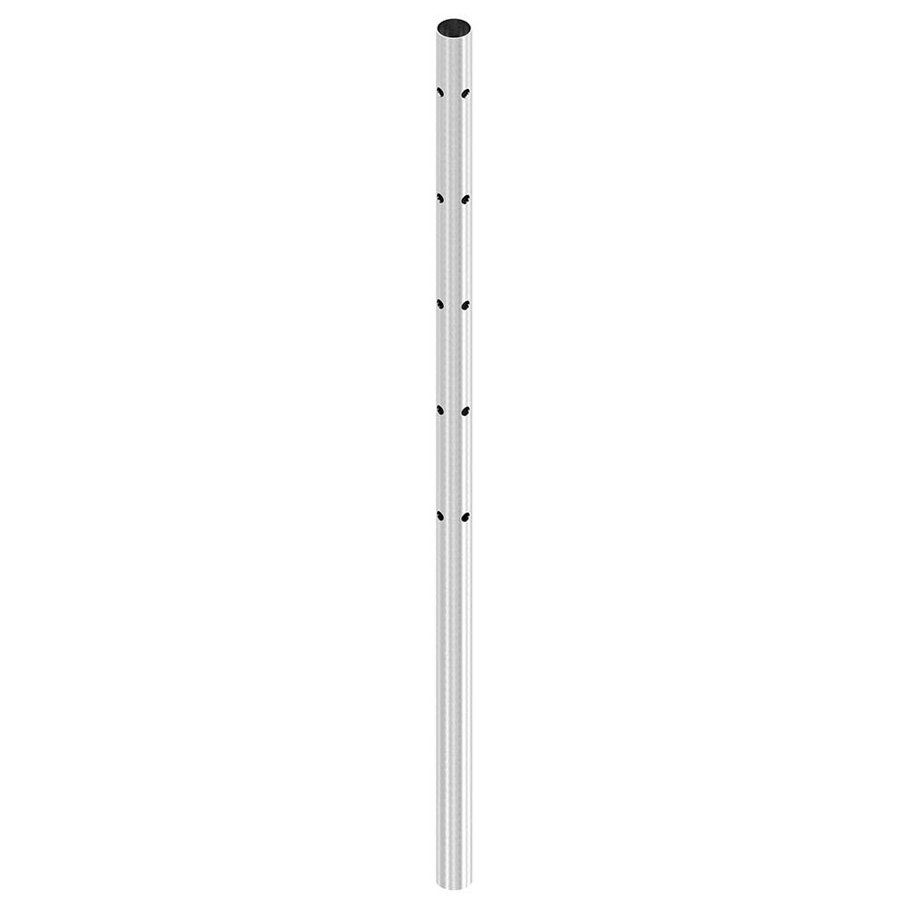 Geländerpfosten ø 42,4 x 2,0mm, mit fünf ø 12mm 90° Bohrungen, Länge 1190mm aus V2A Edelstahl