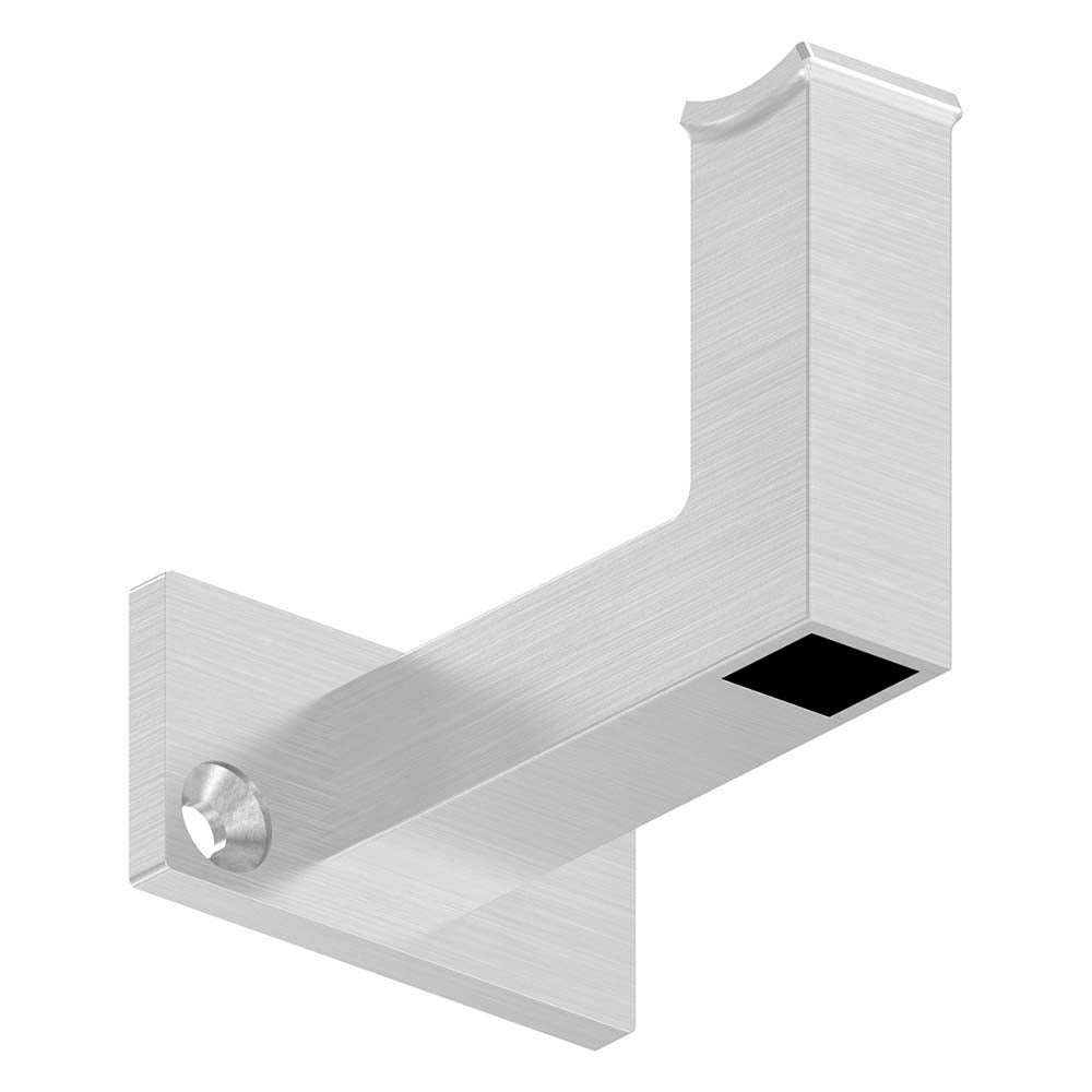 Handlaufhalter zur Wandbefestigung mit verschweißter Ronde 65 x 35 x 6mm, für Rohr ø 42,4mm mit 6,5mm Durchgangsbohrung