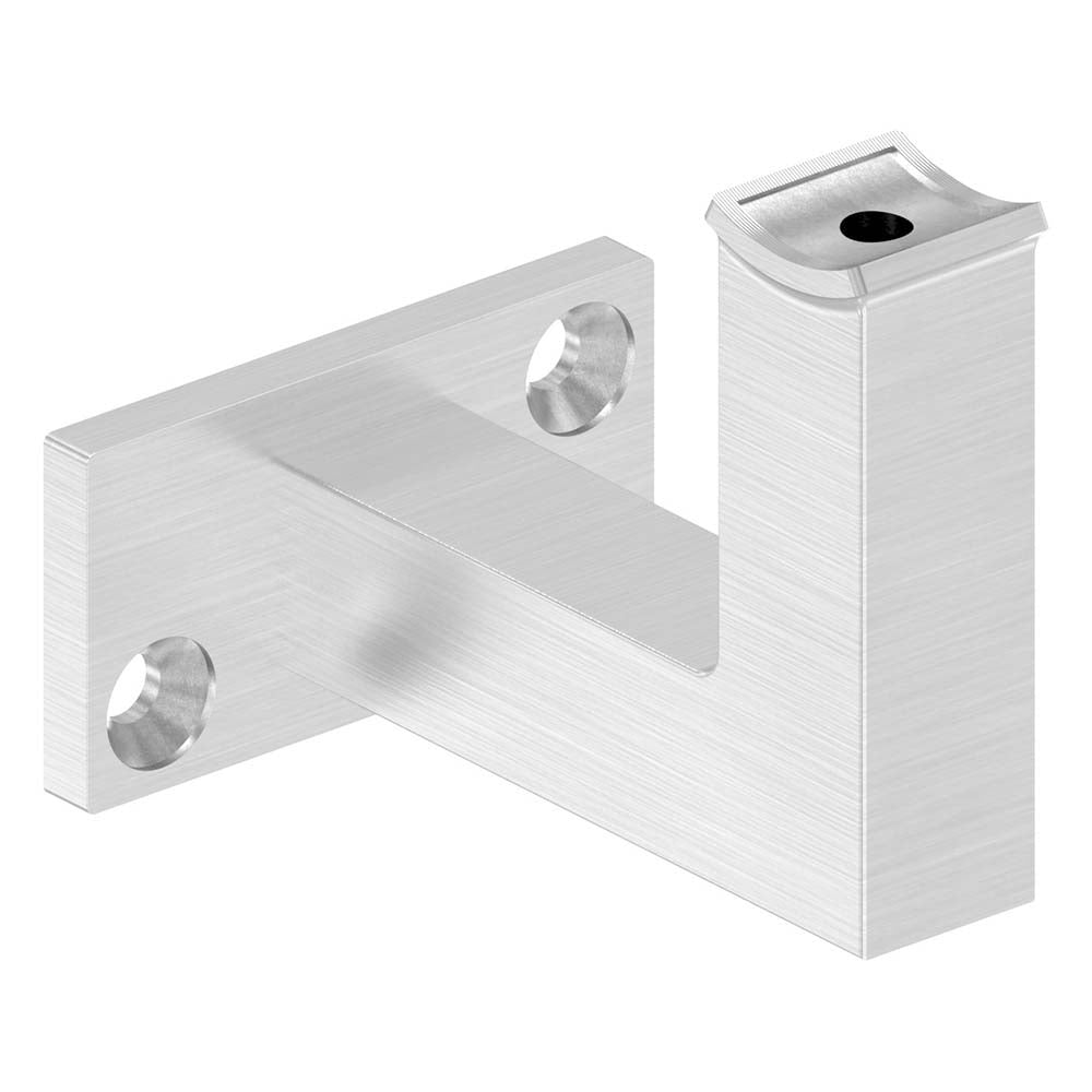 Handlaufhalter zur Wandbefestigung mit verschweißter Ronde 65 x 35 x 6mm, für Rohr ø 42,4mm mit 6,5mm Durchgangsbohrung