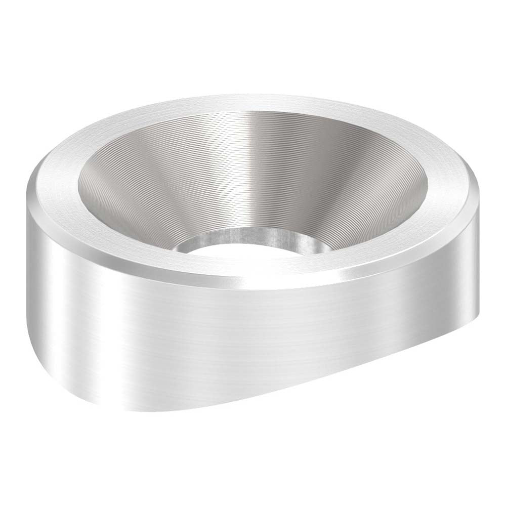 Ausgleichsstück mit Senkung für Anschluss ø 42,4mm, Außendurchmesser ø 22mm, Bohrung 8,5mm, in V2A