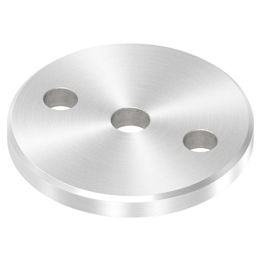 Ankerplatte ø 80mm mit Fase, Stärke 8mm, einseitig geschliffen, mit Rundschliff