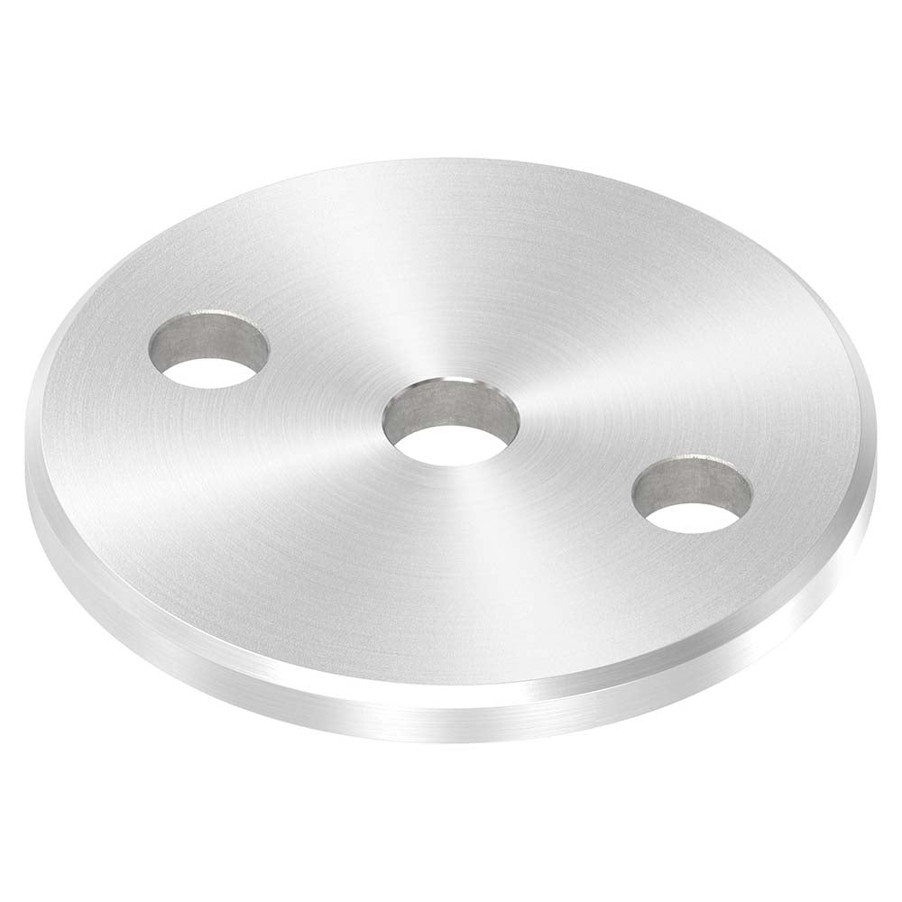 Ankerplatte ø 80mm mit Fase, Stärke 6mm, einseitig geschliffen, mit Rundschliff