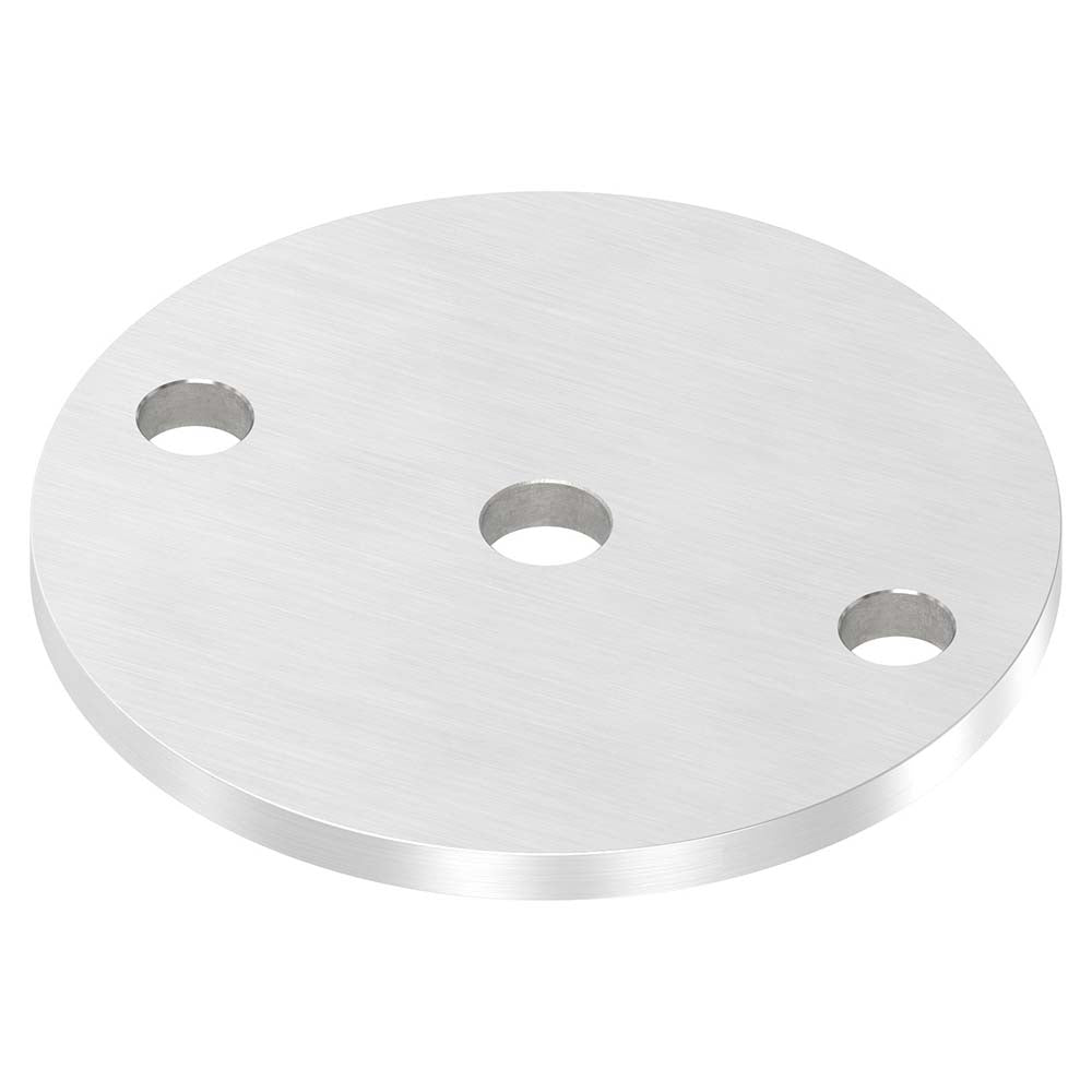 Ankerplatte ø 100mm, Stärke 6mm, einseitig geschliffen, mit Längsschliff