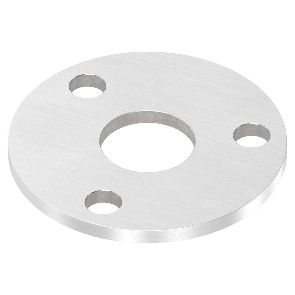 Ronde ø 100mm, Stärke 6mm, mit drei ø 13mm Bohrungen und mittiger ø 34,1mm Bohrung, mit Längsschliff