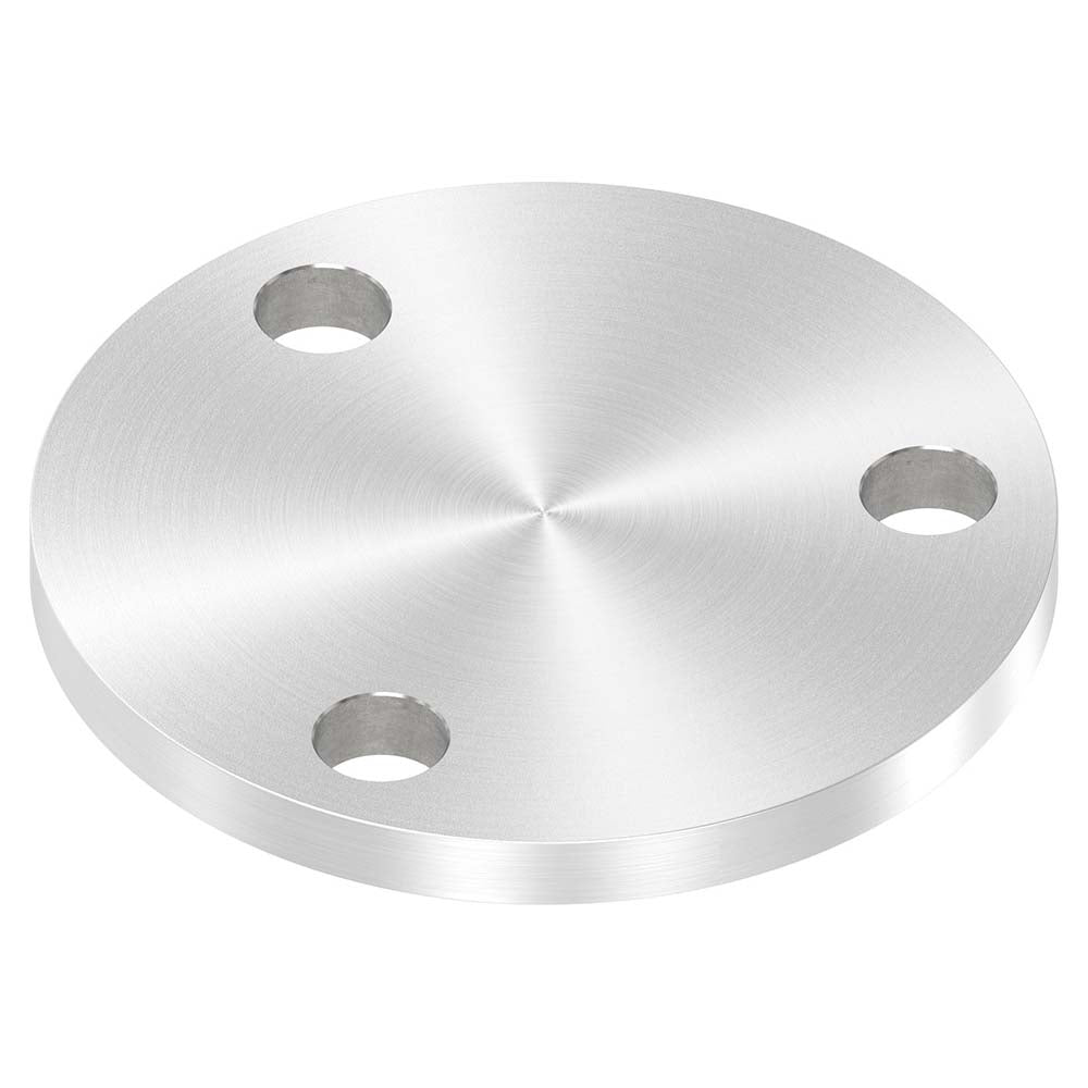 Ronde ø 100mm, Stärke 8mm, mit drei ø 13mm Bohrungen, einseitig geschliffen, mit Rundschliff