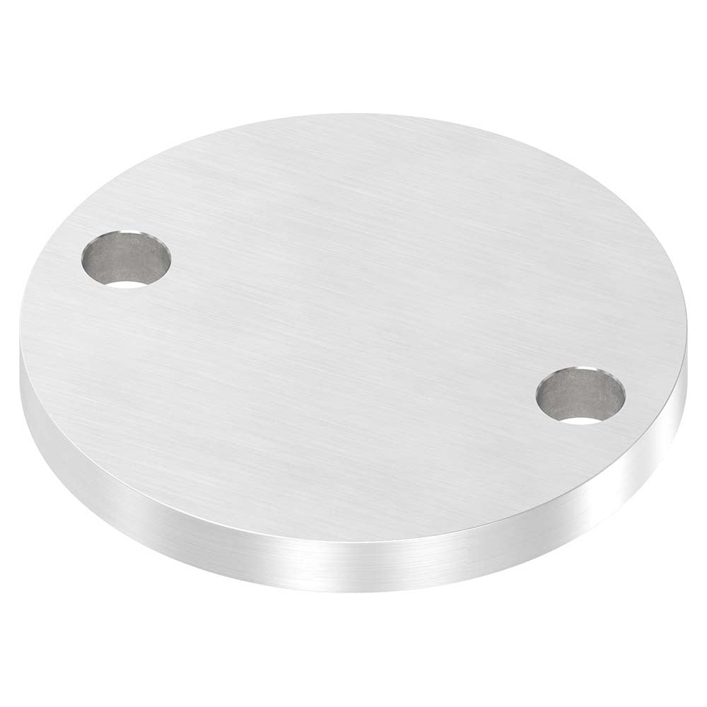 Ronde ø 100mm, Stärke 10mm, mit zwei ø 13mm Bohrungen, einseitig geschliffen, mit Längsschliff