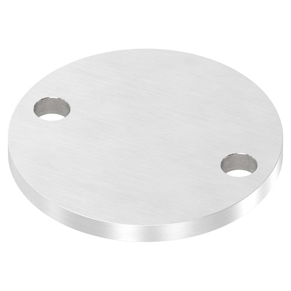 Ronde ø 100mm, Stärke 8mm, mit zwei ø 13mm Bohrungen, einseitig geschliffen, mit Längsschliff