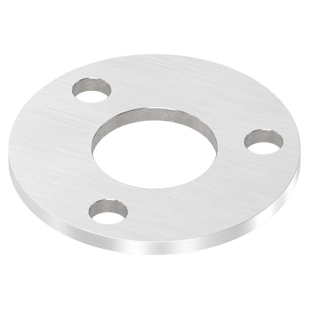 Ronde ø 100mm, Stärke 6mm, mit drei ø 13mm Bohrungen und mittiger ø 42,8mm Bohrung, mit Längsschliff