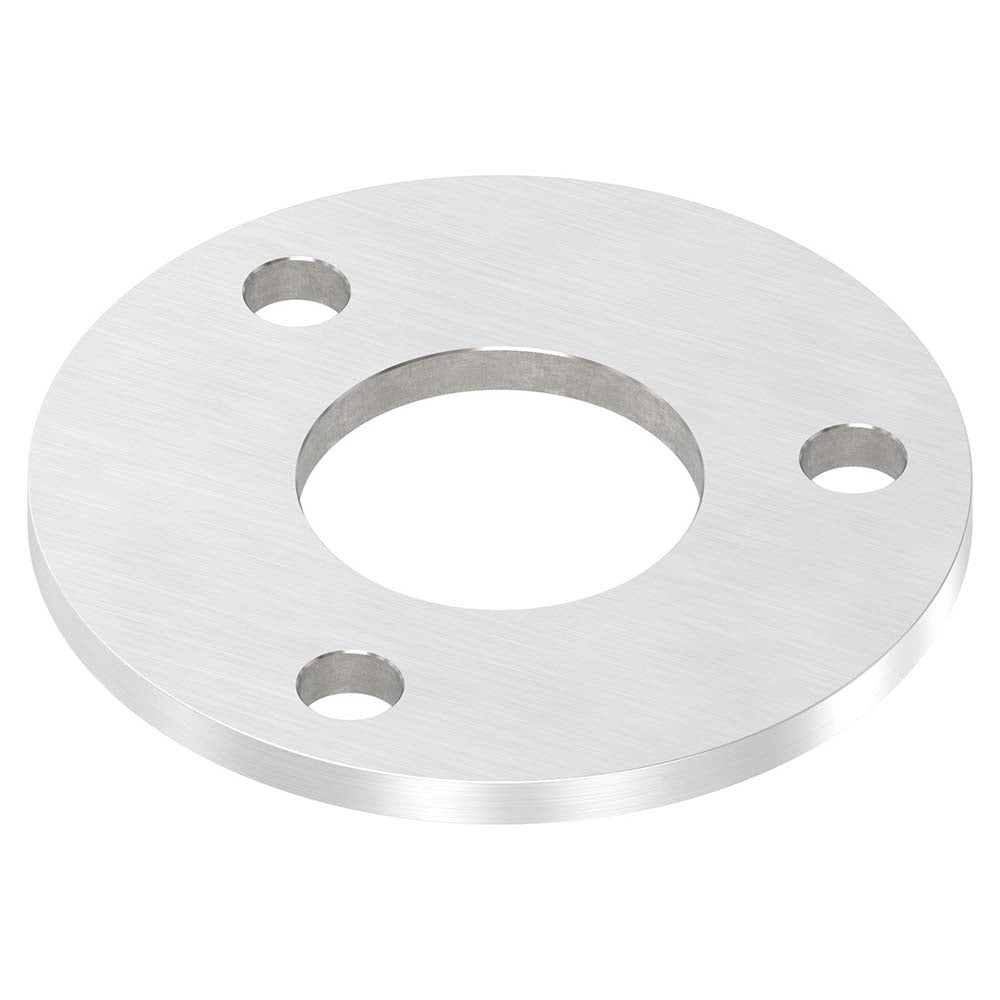 Ronde ø 100mm, Stärke 6mm, mit drei ø 11mm Bohrungen und mittiger ø 42,8mm Bohrung, mit Längsschliff