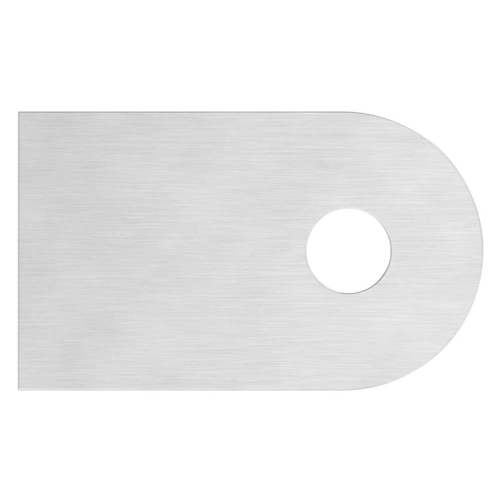 Anschweißlasche 50 x 30mm, Stärke 4mm, beidseitig geschliffen, mit ø 9mm Rundloch